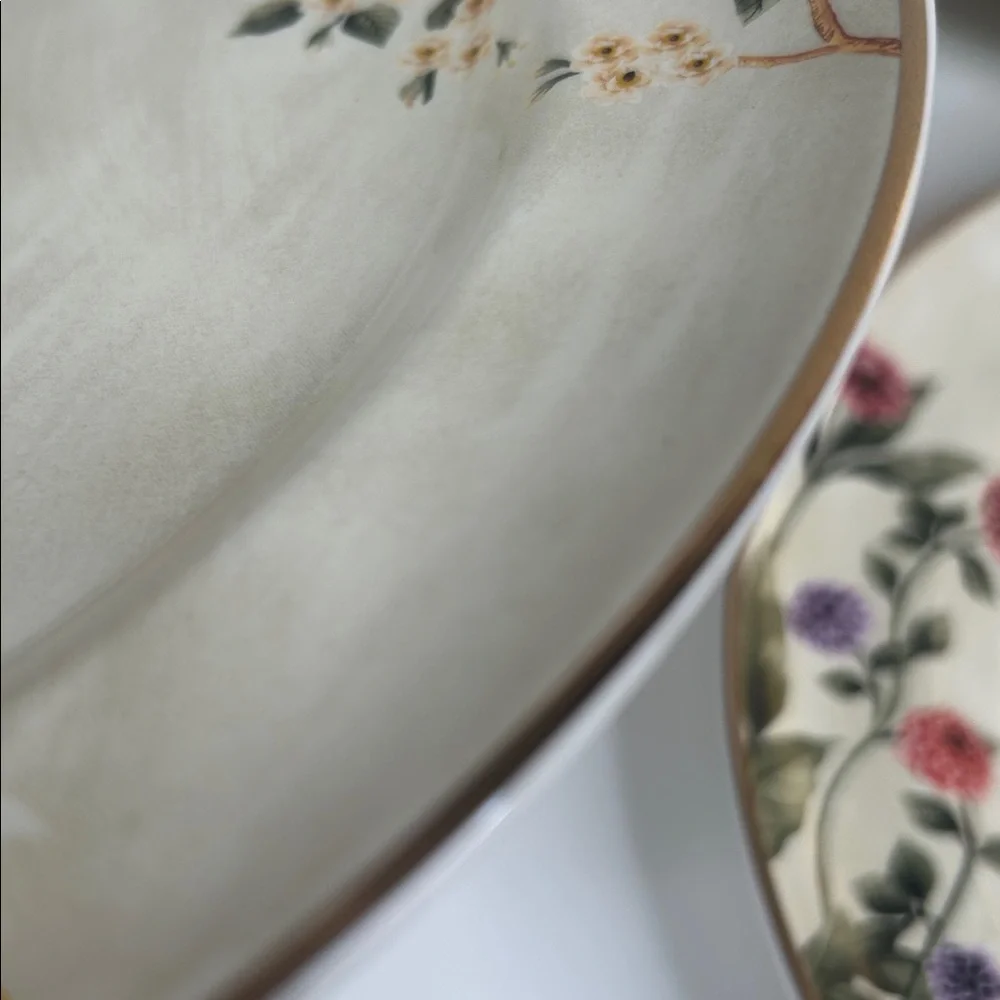 Pottery Barn Botanical Harvest Four Dinner Plates 10.75